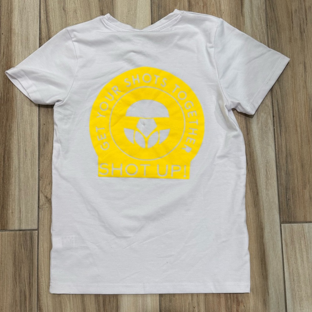 NWT White Kids Shirt with Yellow Print